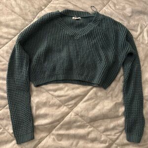 Aeropostale Women's V-Neck Sweater - Deep Teal